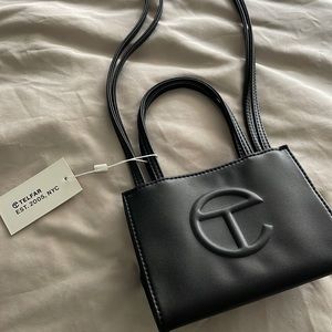 Telfar black small shopping bag